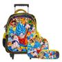 Imagem de Kit Mochila Infantil Menino Rodinha Dragon Ball 3D Reforçada