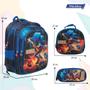 Imagem de Kit Mochila Infantil Menino Sonic Costas 3D Resistente