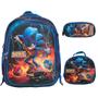 Imagem de Kit Mochila Infantil Menino Sonic Costas 3D Resistente