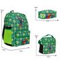 Imagem de Kit Mochila Infantil Menino Super Luigi Mario Bros Verde