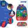 Imagem de Kit Mochila Infantil Menino Super Mario Bros + Estojo Tam G