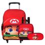 Imagem de Kit Mochila Infantil Meninos de Rodinha Super Mario Grande