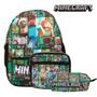 Imagem de Kit Mochila Infantil Minecraft Com Lancheira Envio Imediato