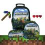 Imagem de Kit mochila infantil Minecraft com LED colorido