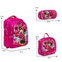 Imagem de Kit Mochila Infantil Minnie Mouse Costas 3D Lancheira Rosa