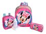 Imagem de Kit Mochila Infantil Minnie Mouse Rosa Lisa Costas G F5