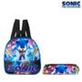 Imagem de Kit Mochila Infantil Pequena Sonic Runner Filme de Costa