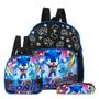 Imagem de Kit Mochila Infantil Pequena Sonic Runner Filme de Costa