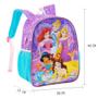 Imagem de Kit Mochila Infantil Princesas Disney Costas Tam G Estojo