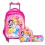 Imagem de Kit Mochila Infantil Princesas Rodinhas 3D Lancheira Estojo