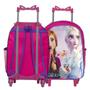 Imagem de Kit Mochila Infantil Rodinha Frozen Lancheira Estojo Rosa