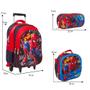 Imagem de Kit Mochila Infantil Rodinha Spider Man 3D Tam G + Lancheira