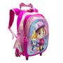 Imagem de Kit Mochila Infantil Rodinhas Escolar 3D - Patrulha (Rosa)