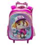 Imagem de Kit Mochila Infantil Rodinhas Escolar 3D - Patrulha (Rosa)