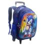 Imagem de Kit Mochila Infantil Rodinhas Escolar 3D - Sonic