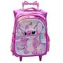 Imagem de Kit Mochila Infantil Rodinhas Escolar 3D - Stitch (Rosa)