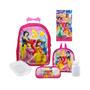 Imagem de Kit Mochila infantil rodinhas Princesa + lancheira + estojo