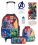 Imagem de Kit Mochila Infantil Rodinhas Vingadores+ Lancheira + Estojo