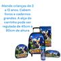 Imagem de Kit Mochila Infantil Sonic Rodinhas Lancheira E Estojo