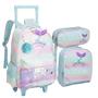 Imagem de Kit Mochila Infantil Sparkle Sereia Lancheira Estojo Garrafa