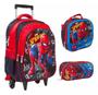 Imagem de Kit Mochila Infantil Spider Man Desenho Rodinha Envio 24 Hrs