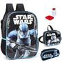 Imagem de Kit Mochila Infantil Star Wars Disney Costas Escolar Tam G