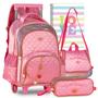 Imagem de Kit Mochila Infantil Sweet Queen Feminina Escolar Carrinho