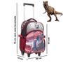 Imagem de Kit Mochila Jurassic Dinossauro Trex Meninos Rodinhas Grande