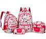 Imagem de Kit Mochila Juvenil Infantil Feminino Masculino Escolar 4 Pç