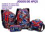 Imagem de Kit Mochila Juvenil Infantil Feminino Masculino Escolar 4 Pç