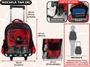 Imagem de Kit Mochila Lanchaira Estojo Infantil Rodinhas Spider Dark