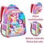 Imagem de Kit Mochila Lancheira e Estojo Escolar Infantil Unicórnio