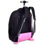 Imagem de Kit Mochila Lancheira Estojo Rb Rebecca Bonbon Preta Preto Carrinho Rodinha Infantil Resistente Reforçada Meninas Juvenil