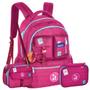 Imagem de Kit Mochila Luluca Nylon com Matelassê Com Lancheira Estojo