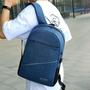 Imagem de Kit Mochila Masculina Escolar Notebook Bolsa Transversal Masculina Necessaire