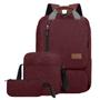 Imagem de Kit mochila Masculina Feminina com Bolsa Media Estojo Para o seu Dia a Dia Escola Faculdade Trabalho
