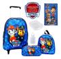 Imagem de Kit Mochila Masculina Infantil Rodinhas Patrulha Canina