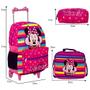 Imagem de Kit Mochila Menina de Rodinhas Minnie Completa Rosa Toys 2U