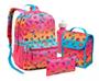 Imagem de Kit Mochila Meninas Escolar Infantil Estampada Costas Grande