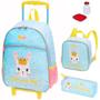 Imagem de Kit Mochila Mochilete Coelhinha Escolar Infantil Rodinhas G