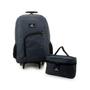 Imagem de Kit Mochila Notebook 15,6 Executiva Rodinha Com Frasqueira