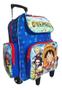 Imagem de Kit Mochila One Piece Rodinhas Infantil Chenson Escolar