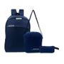 Imagem de Kit Mochila Para Notebook + Shoulder Bag + Necessaire Azul