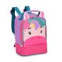 Imagem de Kit Mochila Pets Infantil Feminina Carrinho Animais de Rodinhas Zoo Bichinhos