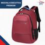 Imagem de Kit Mochila Premium Executiva Ergonômica Vermelha Nécessaire