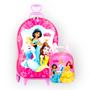 Imagem de Kit Mochila Princesas Escolar Com Rodinhas Para Escadas Compartimento Amplo E Design Anatômico