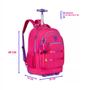 Imagem de Kit mochila rebecca bonbon de carrinho 19" com lancheira e estojo rb24538