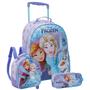 Imagem de Kit Mochila Rodas 15" Frozen Estojo e Lacheira Escolar