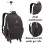 Imagem de Kit Mochila Rodas Estojo 360º Escolar Masculina Notebook