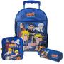Imagem de Kit Mochila Rodas Estojo Lancheira Escolar Original Naruto